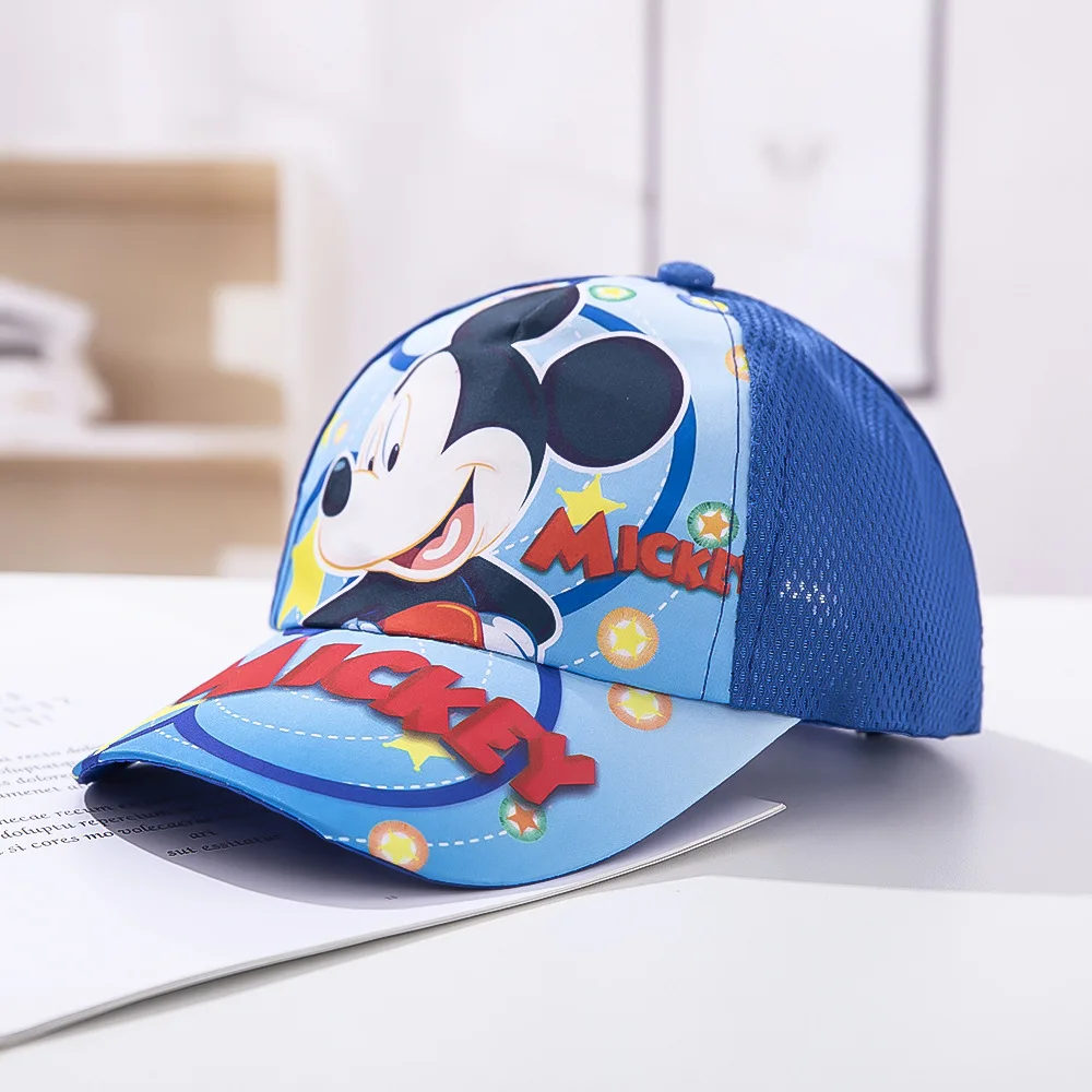 Disney Frozen Elsa Princess Baseball Caps Summer Mesh Breathable Children Cartoon Sun Visor Hats Boys Spiderman Snapback Hats