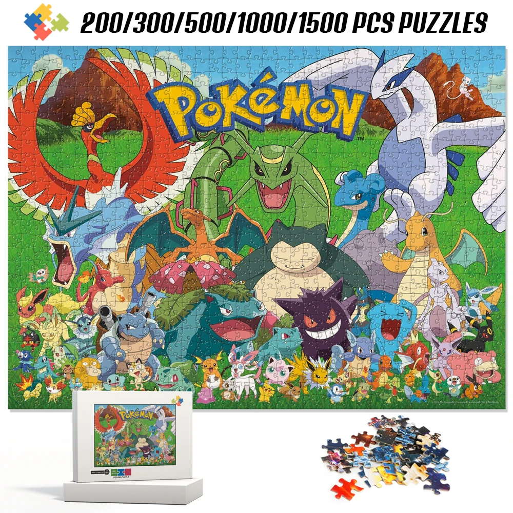 Cartoon Digimon Family Game Jigsaw Puzzle Montessori Educational Toys for Kids Multiple Specifications Easy/difficult for Adults