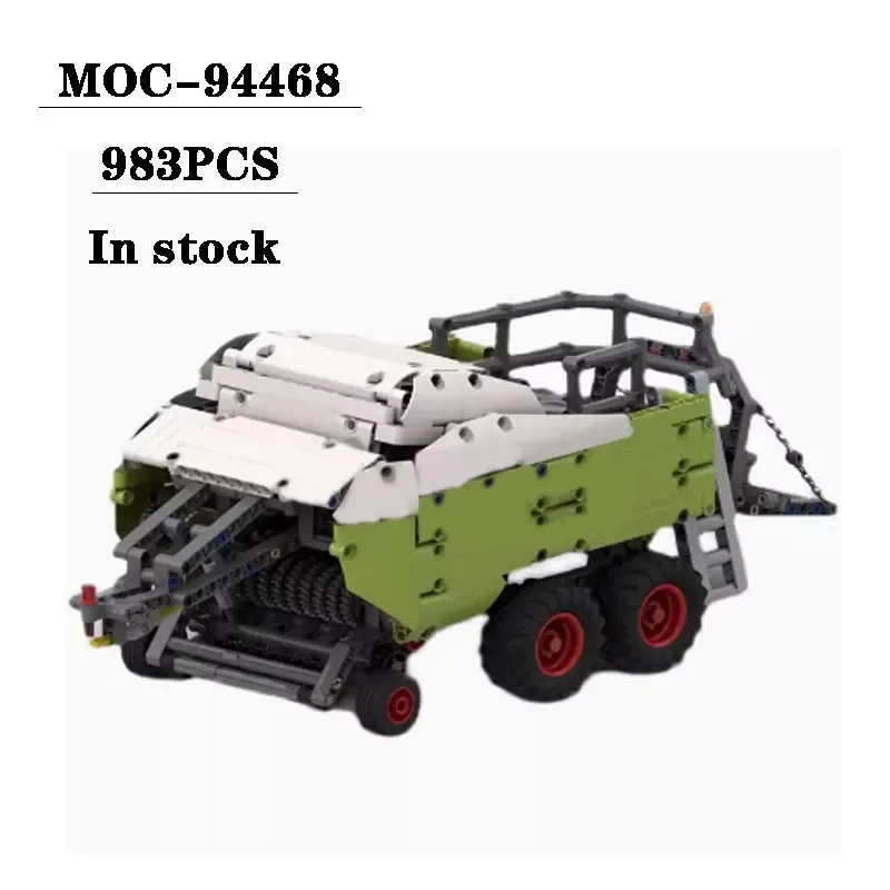 MOC-94468 Tractor Square Bundling Machine Splicing Model 983PCS Children and Boys Puzzle Education Birthday Christmas Gift