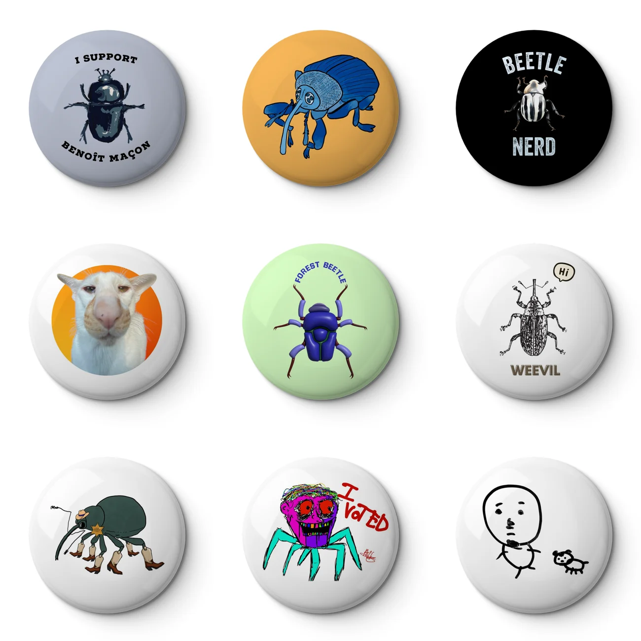 I Support Beno T Ma On And His Beetle Wife Soft Button Pin Customizable Metal Decor Women Jewelry Gift Cute Funny Hat Lover Lape