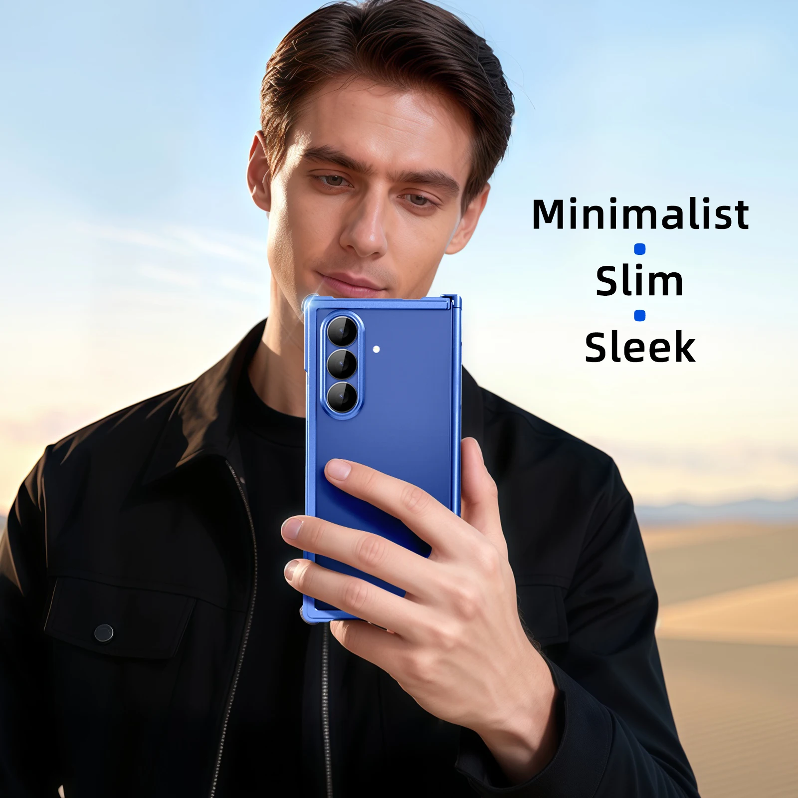 

Шарнирный чехол для телефона Oatsbasf для Samsung Galaxy Z Fold 7, твердый бампер из сплава, совместимый с защитной рамкой MagSafe