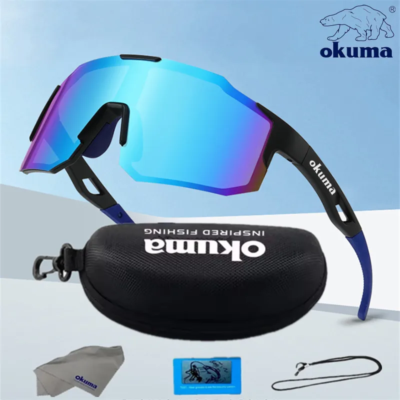 

Okuma's new one-piece large frame polarized sunglasses for men and women, sport cycling goggles, eye protection sunglasses