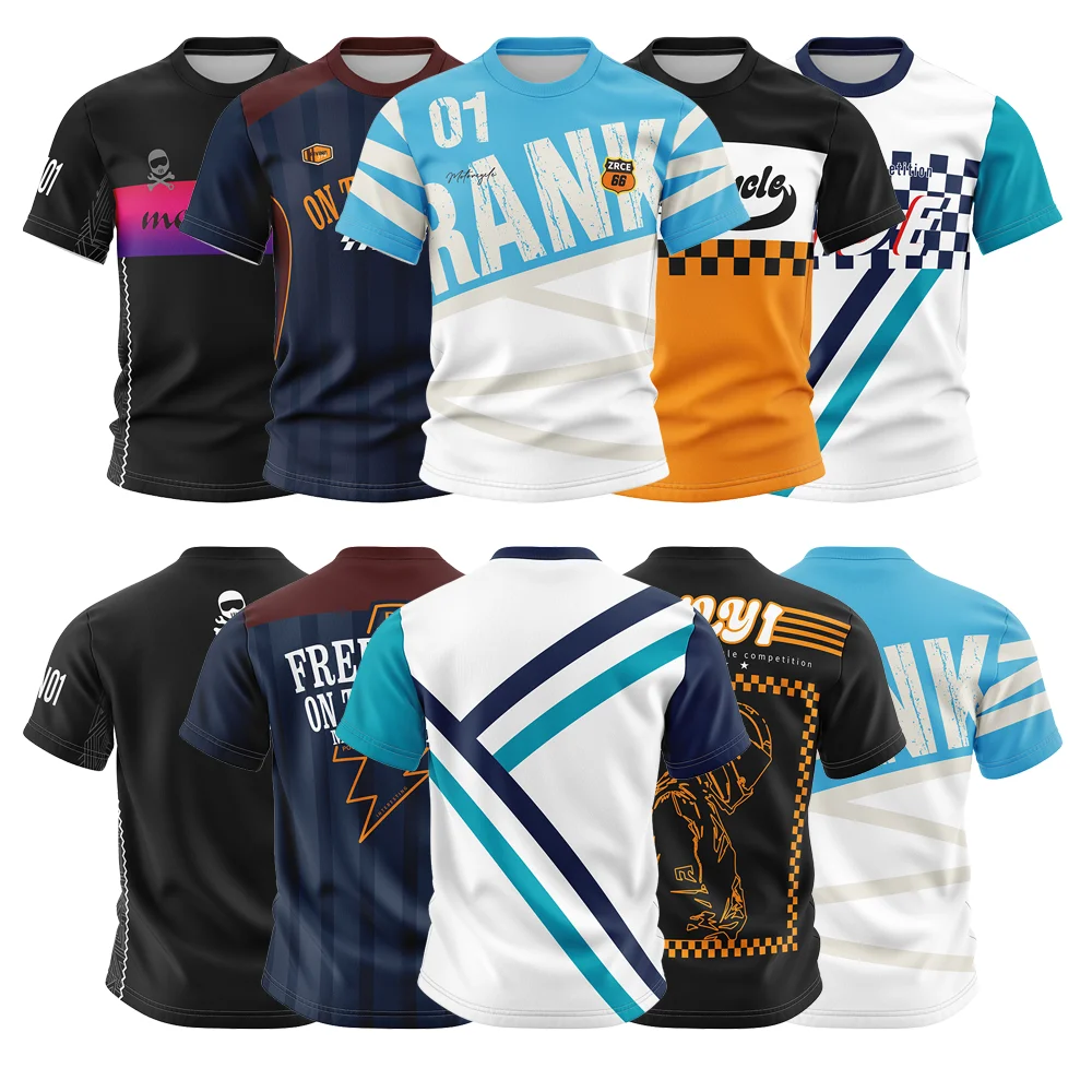 

Motorcycle Motocross Shirt Jersey Breathable Quick Dry Short Sleeve Mountain Bike MTB T-Shirt Motocross Downhill Men's Apparel