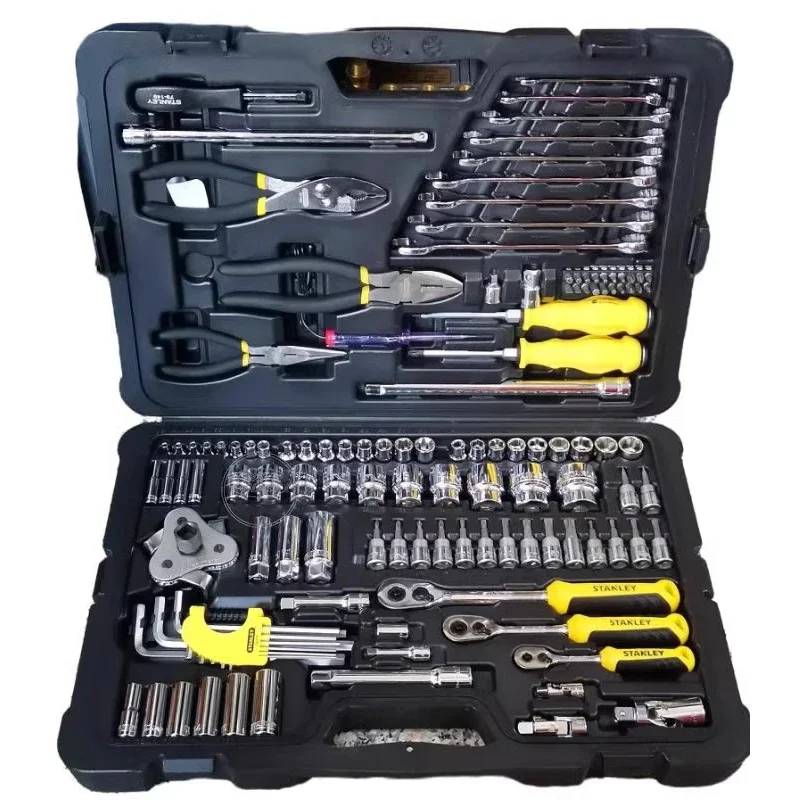 125-piece tool set, Multi-functional Comprehensive tool set, Household/Auto repair hand tool set, Portable wrench and screwdrive