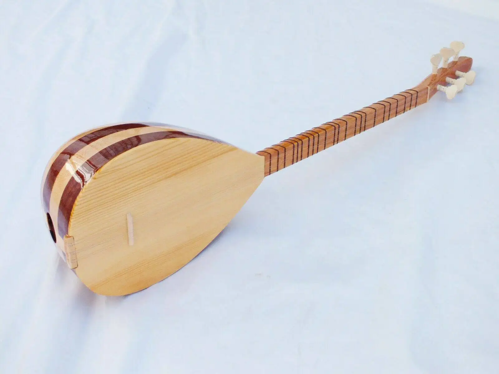 Turkish Balamachen Saz Middle Eastern Musical Instrument, Small Size, Free Bag & Pluck & String, Genuine