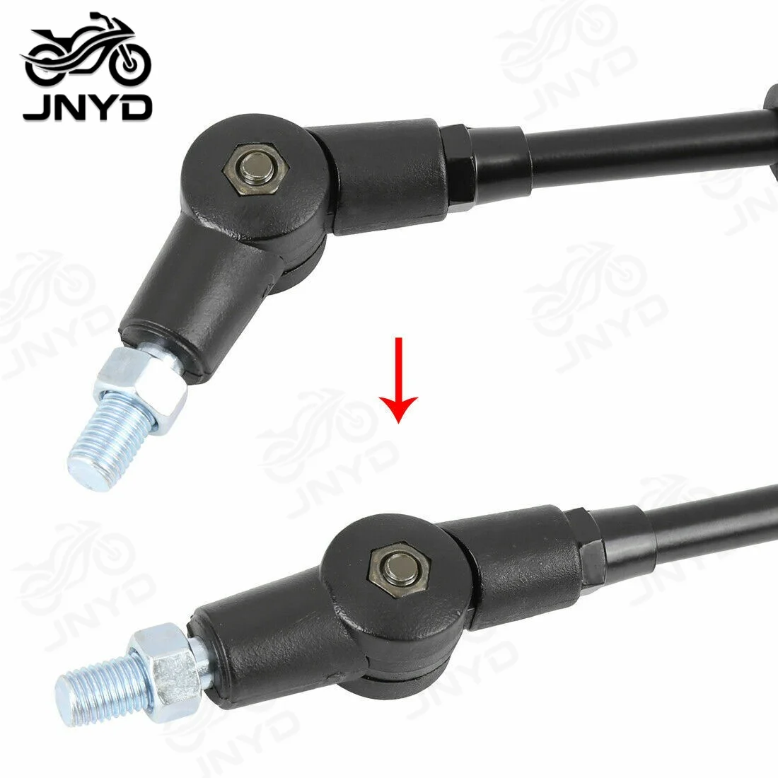 JNYD 2PCS Foldable Round 10MM Scooter Rear Mirror for KTM Mirror Motocross Accessories for Bike Rearview Motorcycle Mirrors