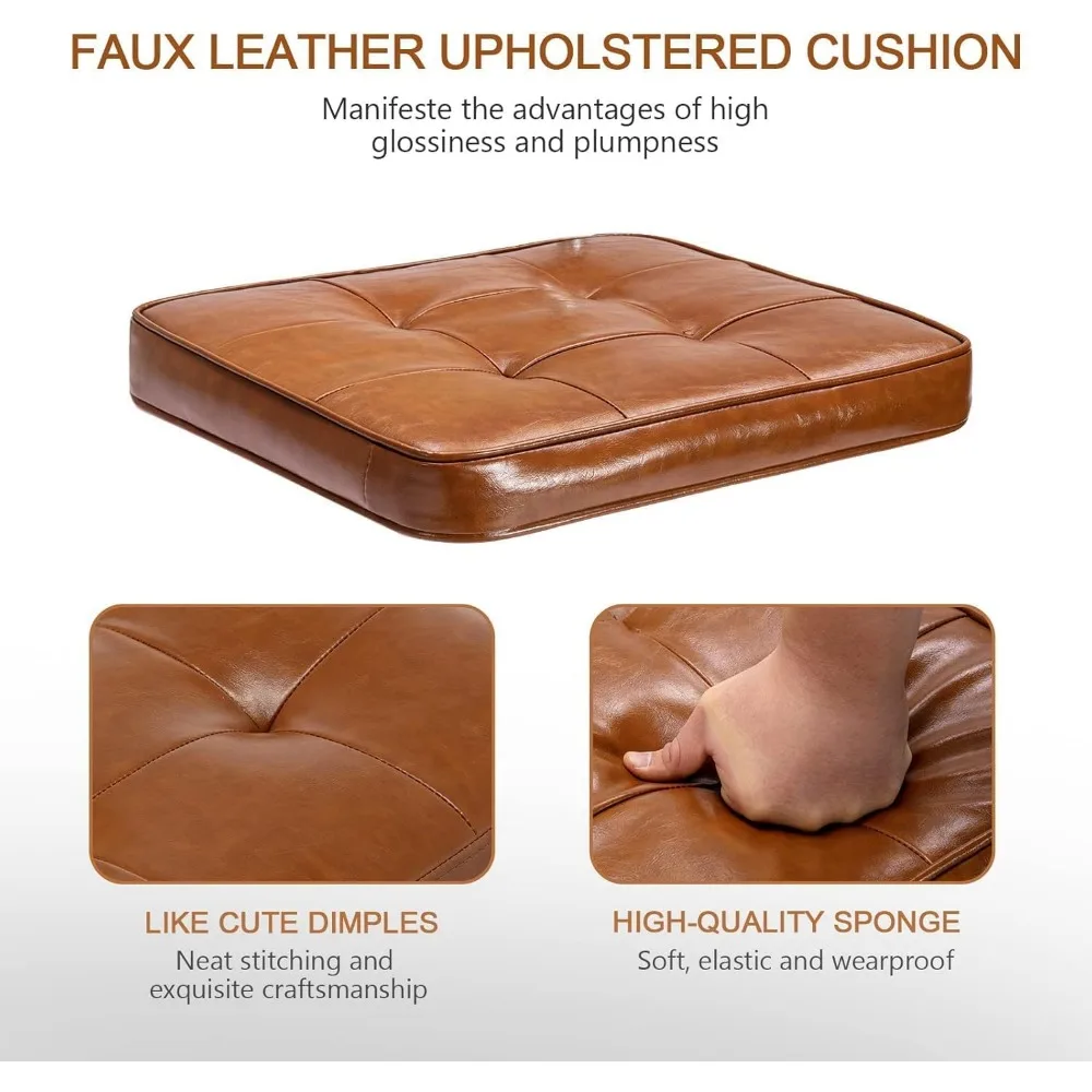 Kursi Bar Rotan Alami Set Isi 2, Bangku Tinggi Konter Modern dengan Sandaran Kayu Solid, Kursi Counter Height 26''