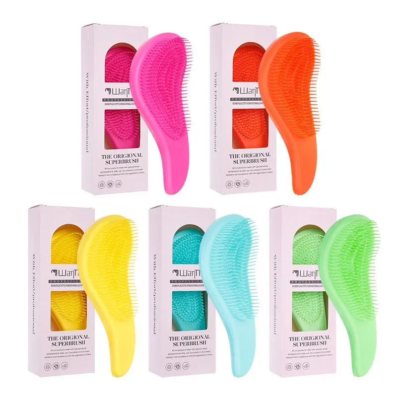 

1pcs Salon Detangling Magic Hairbrush Gentle Scalp Massage Comb Soft Anti-static Grooming Smooth Hair Brush Hair Styling Tools