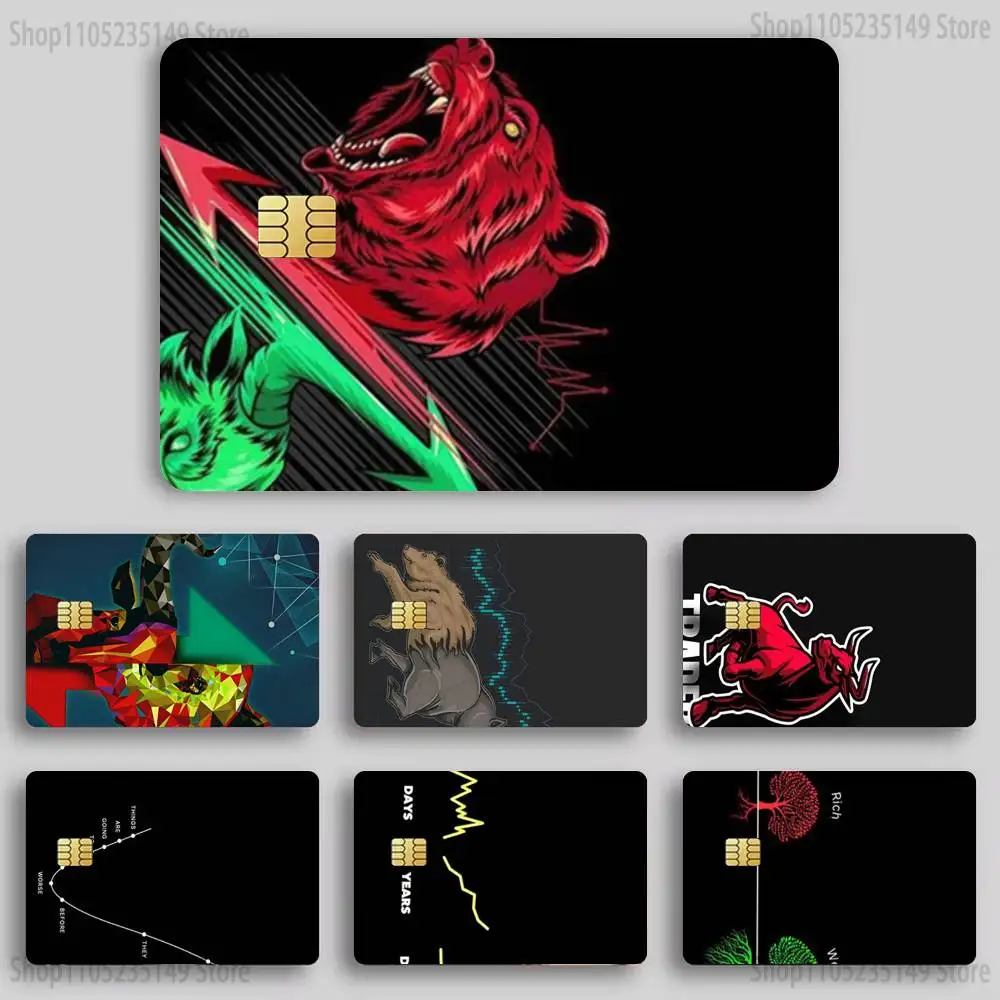 

Investment Forex Stock market Credit Card HD Stickers Game Card Decal Card Matte Film Skin Small Chip Waterproof Sticker
