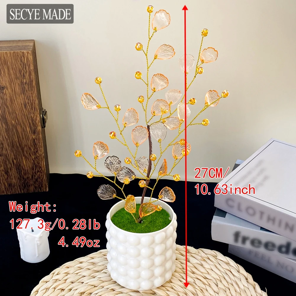 Picture 7: Artificial Flowers Potted Plants Fake Flowers Small Bonsai for Wedding Home Table Centerpiece Decor Party Home Decorations L49