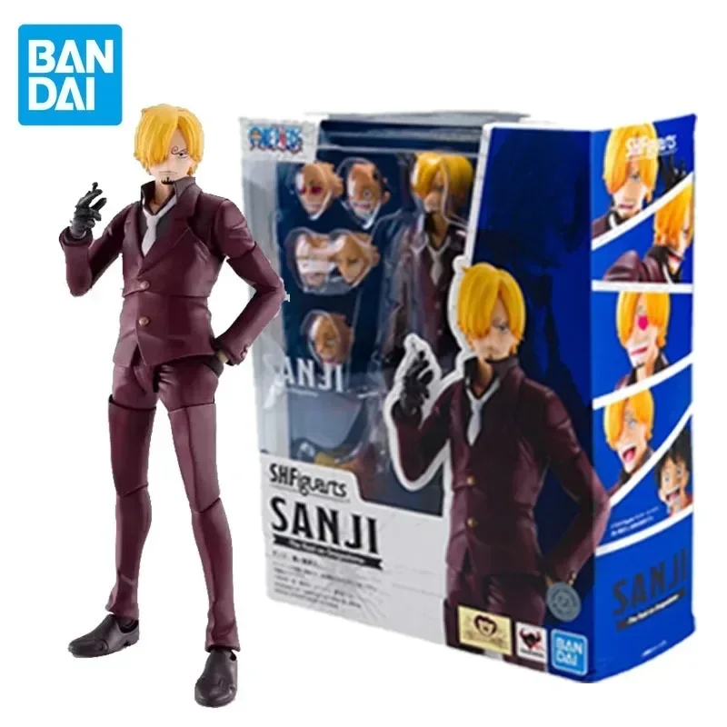 

Bandai Original S.H.Figuarts ONE PIECE Anime Figure Sanji Action Figure Ornament Gift Toys for Kids Collectible Model Ornaments