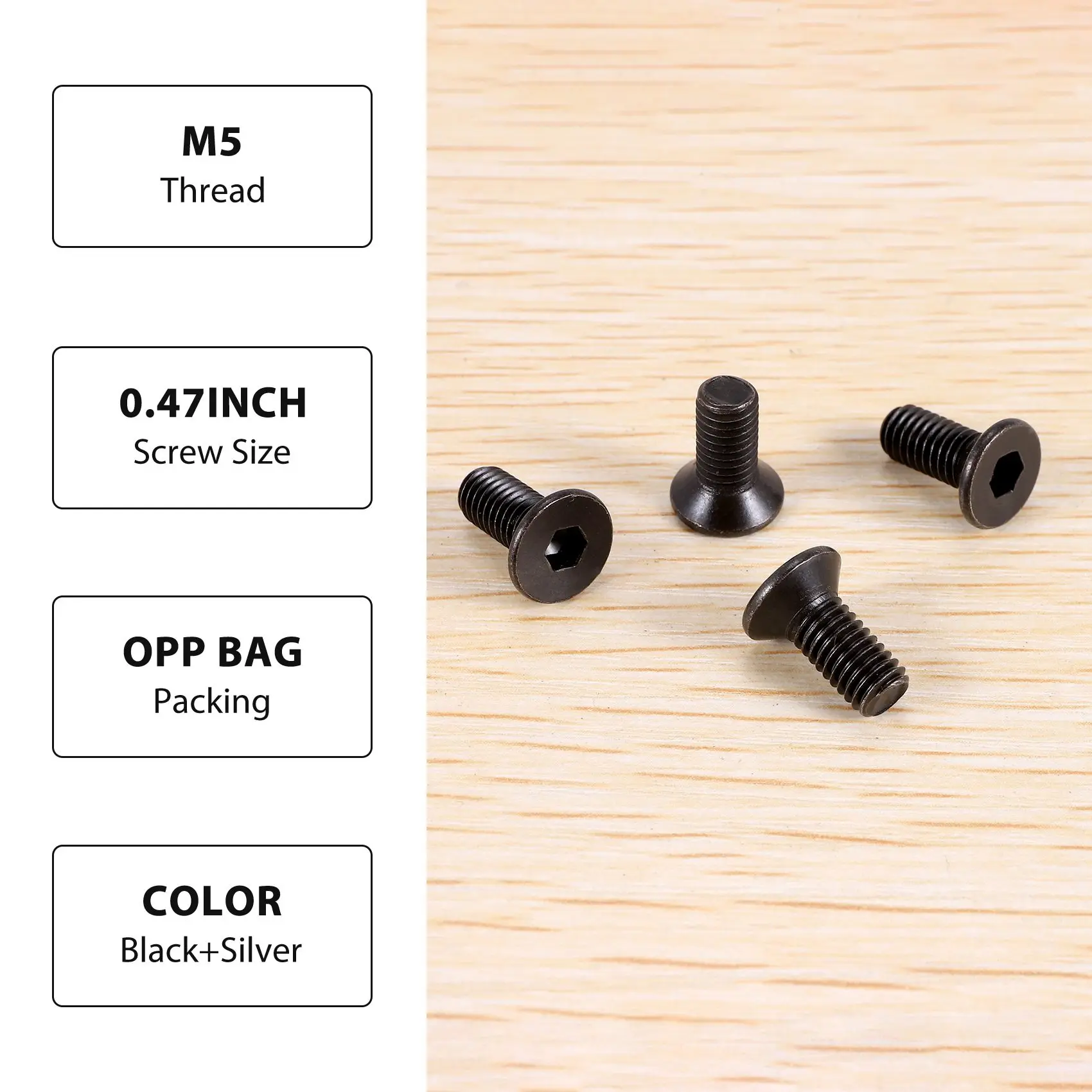 NCSMT 4Pcs Scooter Handlebar Front Fork Tube Screws With Hexagon Handle Replacement Parts Kits for xiaomi M365 Ninebot Es2