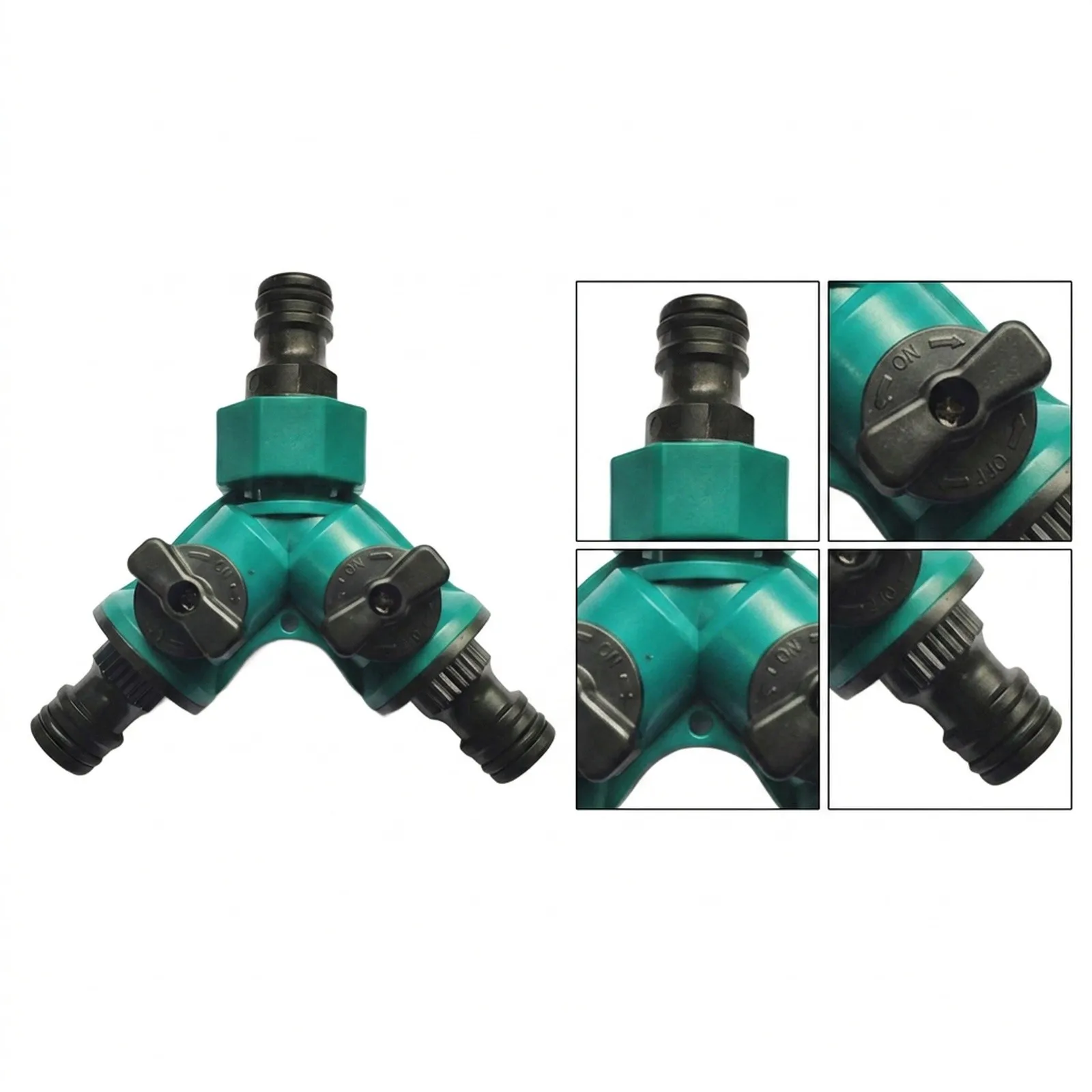 for Garden Hose 2 Way Splitter with Rotary Switch for Simultaneous Operation of Two Water Tools and Individual Shut Off