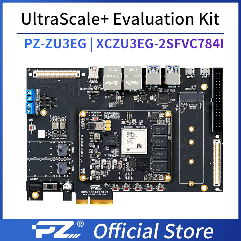 Puzhi ZU3EG Evaluation Kit Xilinx ZYNQ UltraScale XCZU3EG FPGA Development Board USB3.0 DP  PCIe 3.0