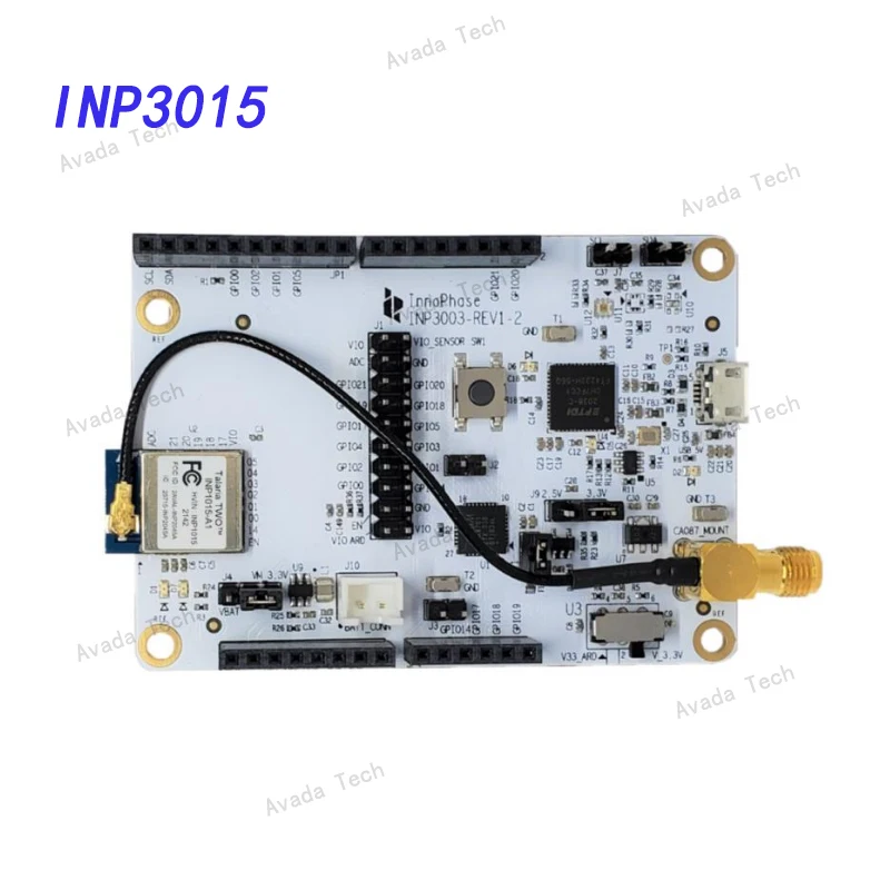 

Avada Tech INP3015 Evaluation Board, Arduino UNO Format, with Environmental Sensors & Power Management