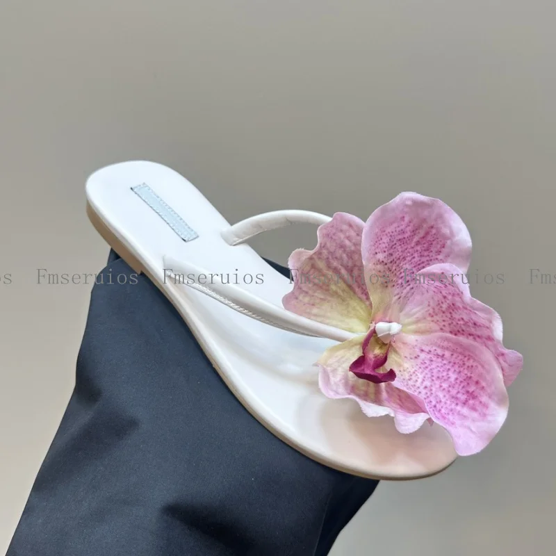

Женские тапочки, шлепанцы, красочные цветочные декоры, модные слипоны на плоской подошве, милая клетчатая праздничная обувь для пляжной вечеринки, летние тапочки