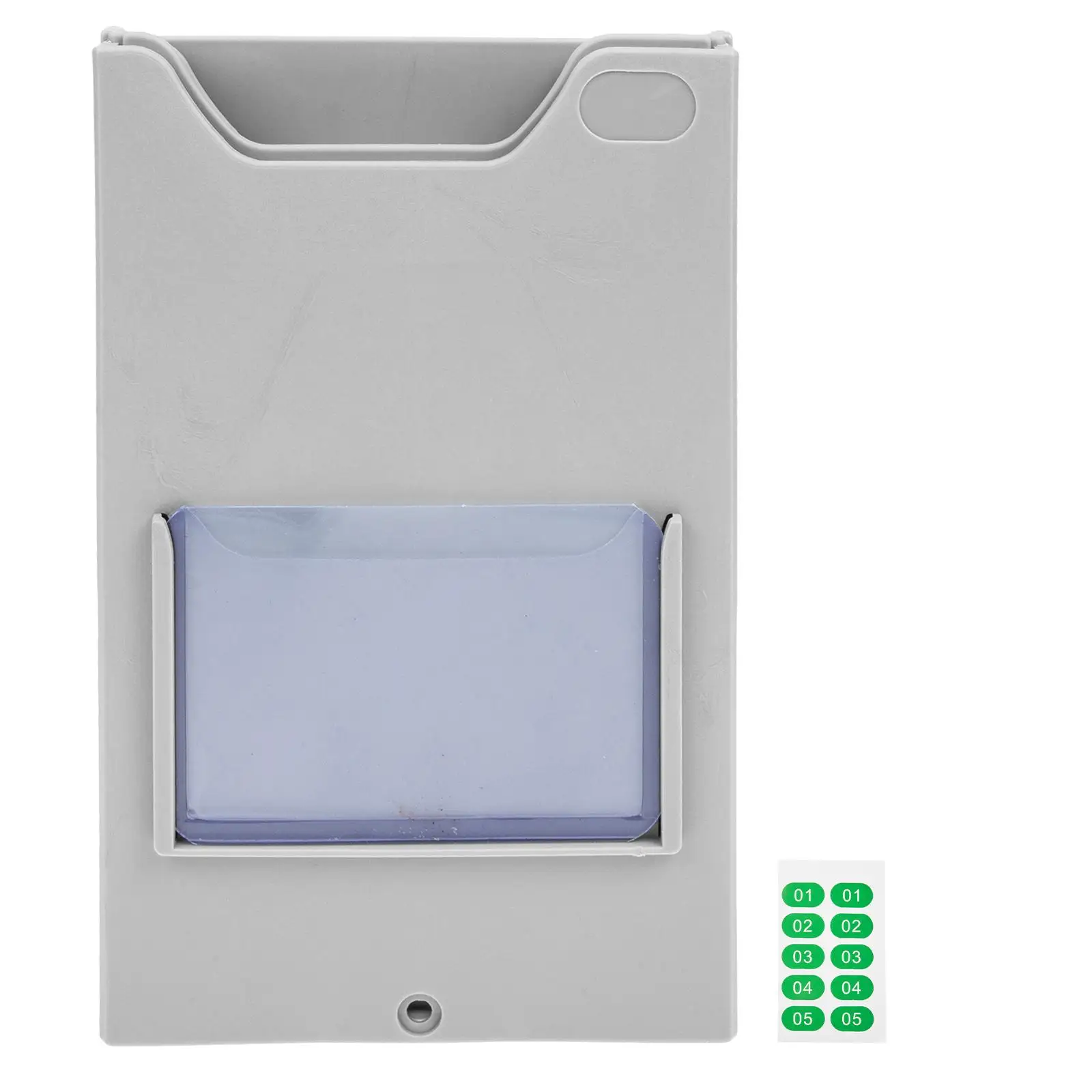 

Material Card Rack 11.8CM Wall Mount Storage Organizer Hanging File Label Holder Shelf Display Plastic