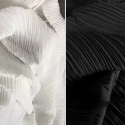 Pleated Fabric Three-dimensional Texture Clothing Designer Dress Wholesale Cloth Apparel Diy Sewing Material