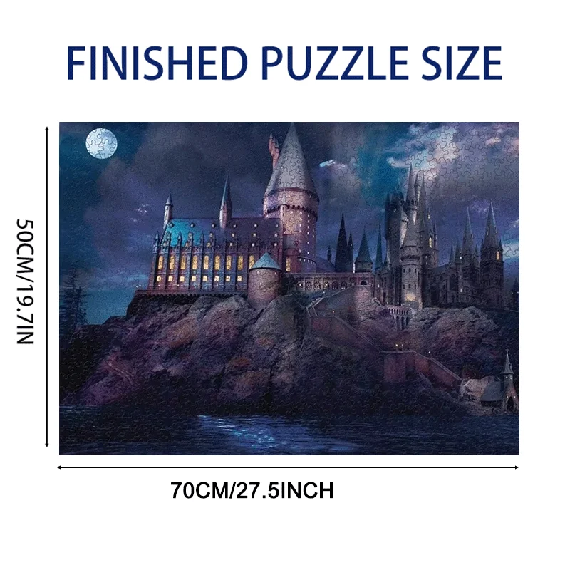 

70x50 см Волшебная Академия, 1000 шт., головоломка для взрослых, высокая сложность, рождественский подарок, декомпрессионная игрушка для девочек, подарок на день рождения