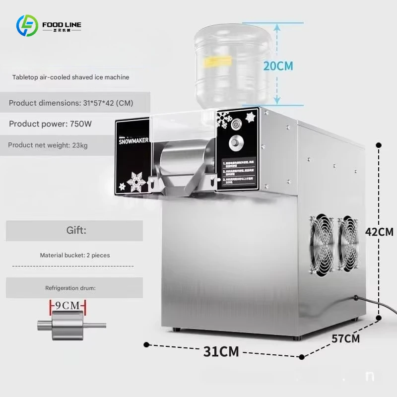 FL Commercial Snowflake Ice Shaver Maker Bingsu Dessert Treat Machine for Cafe Shop Store Business Equipments