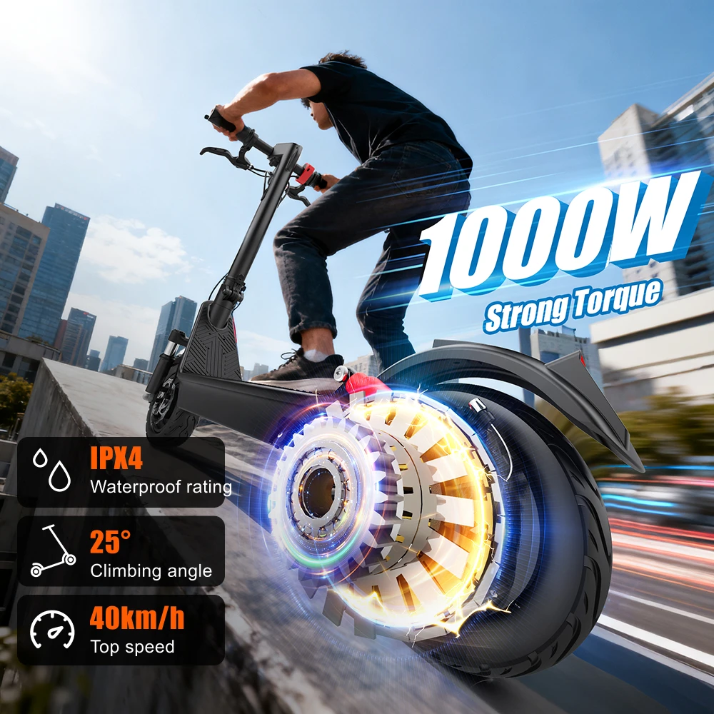 

HUANCI X9B 1000W Electric Scooter adult e scooter 48V20AH foldable escooters scooter electric 10inch 40km/h electric scooters