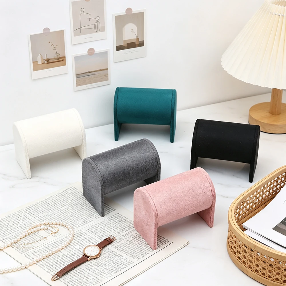 Small Pillow Jewelry Jewelry Storage Bracelet Watch Display Stand Counter Necklace Flannel Display Props Leather Headband Sponge