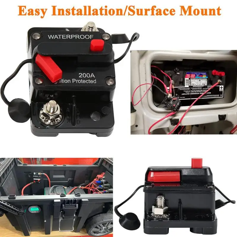 Car Circuit Breaker 30a 40a 50a 60a 70a 80a 100a 120a 150a 200a 250a 300a Amp Universal Portable Waterproof For Car Audio System