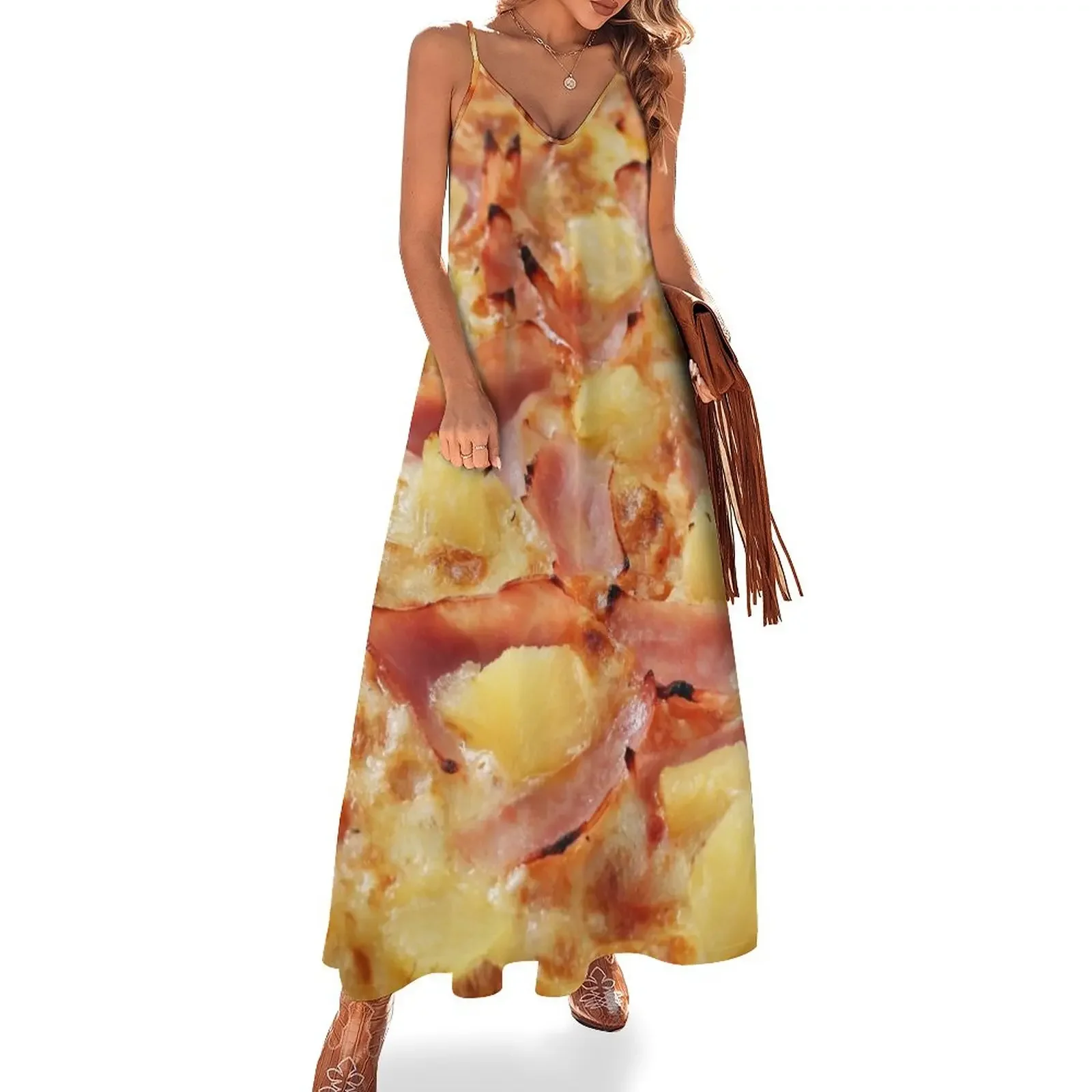 

Pineapple Pizza Sleeveless Dress dress for women 2025 Summer skirt luxury women's party dress evening prom