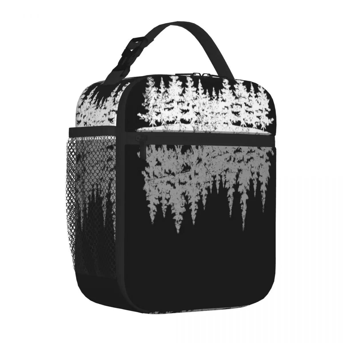 Hot Sale Outdoor Nature Trees Reflection Wildlife Forest Picnic Style Lunch Tote Kid Outdoor Class Neoprene Lunch Bag