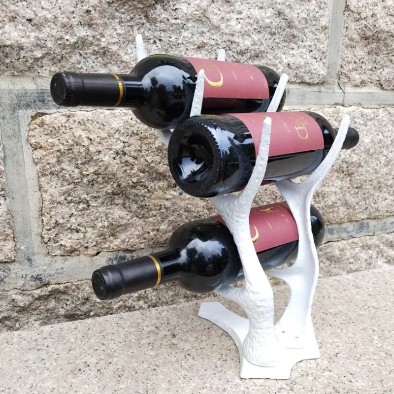 

Nordic living room entrance home retro TV wine cabinet decoration creative bookcase wine rack small ornaments