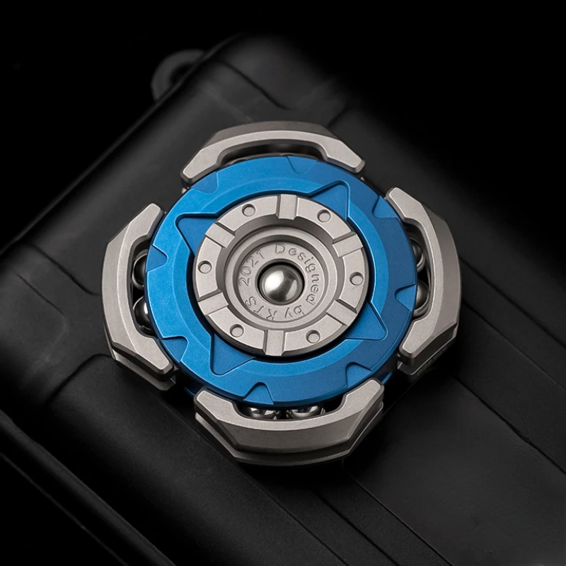 

Fingertip Gyro Edc Ring Gyro Tooth Explosion Edc Decompression and Decompression Artifact Titanium Alloy Metal Adult Toy