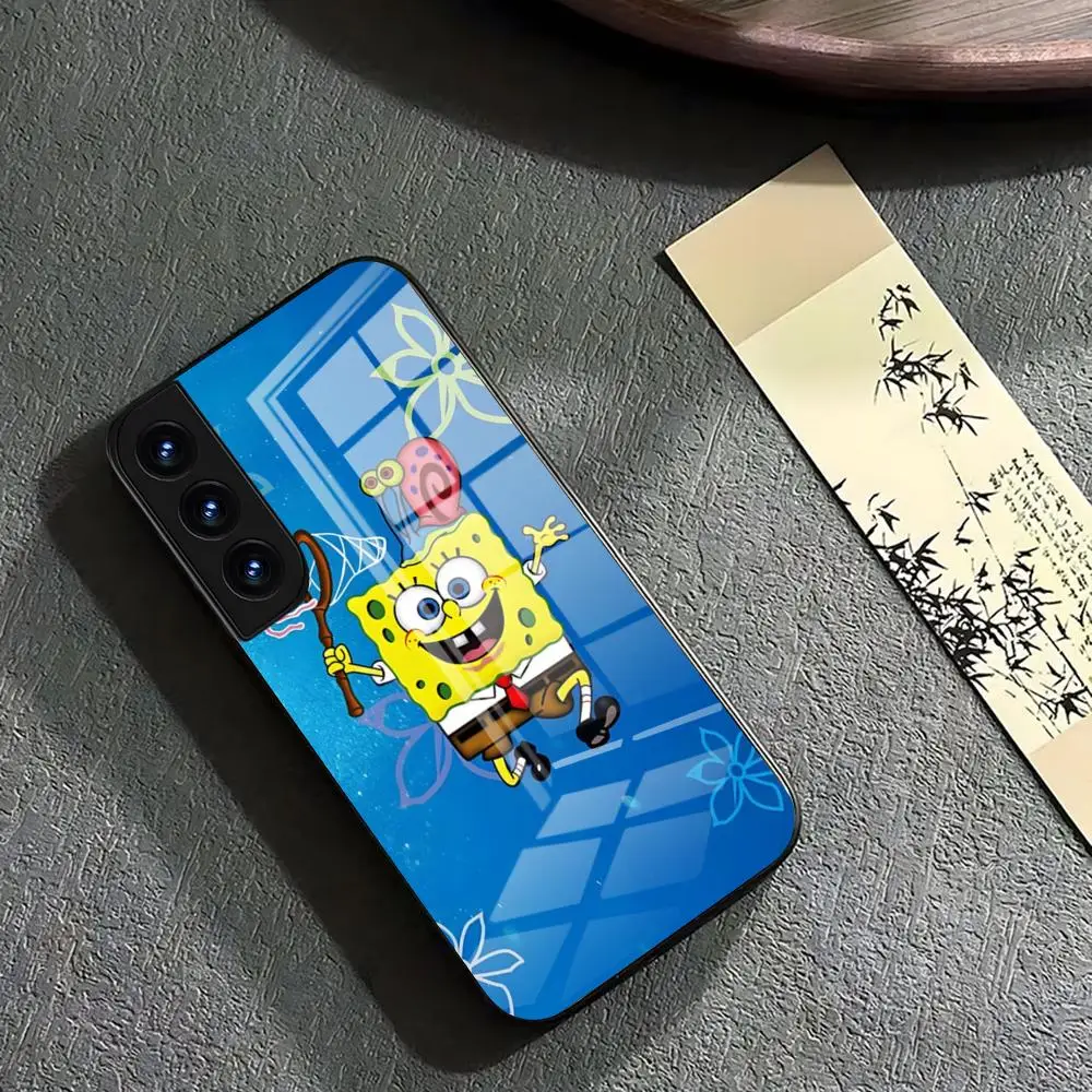 spongebobs Phone Case  for Samsung s clearly 24 ultra plus 23 22 21 20 a 34 54 53 note20 m 54 glass cover