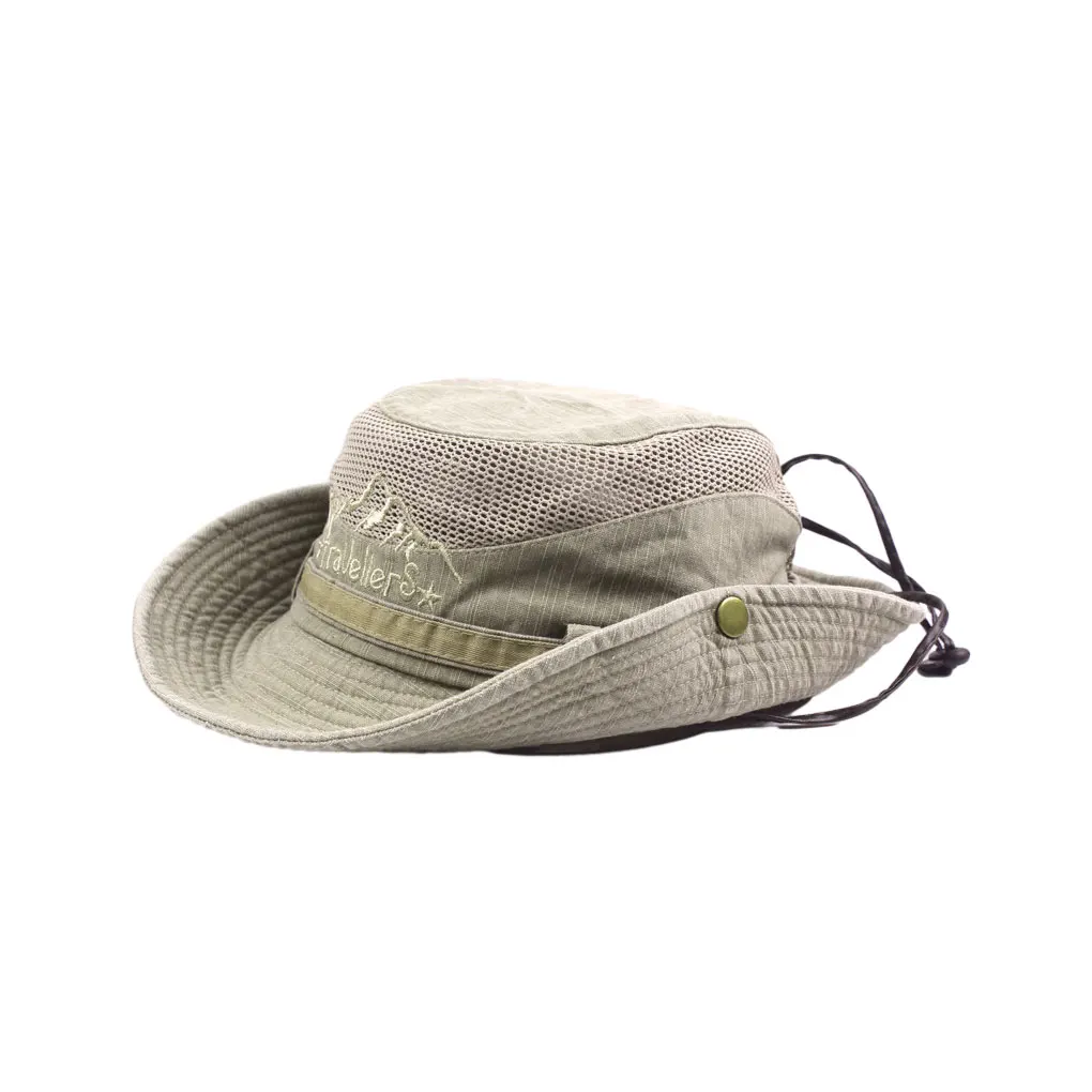 Women Fisherman Hat Adjustable Wide Brim Cap Casual Style Bucket Hats