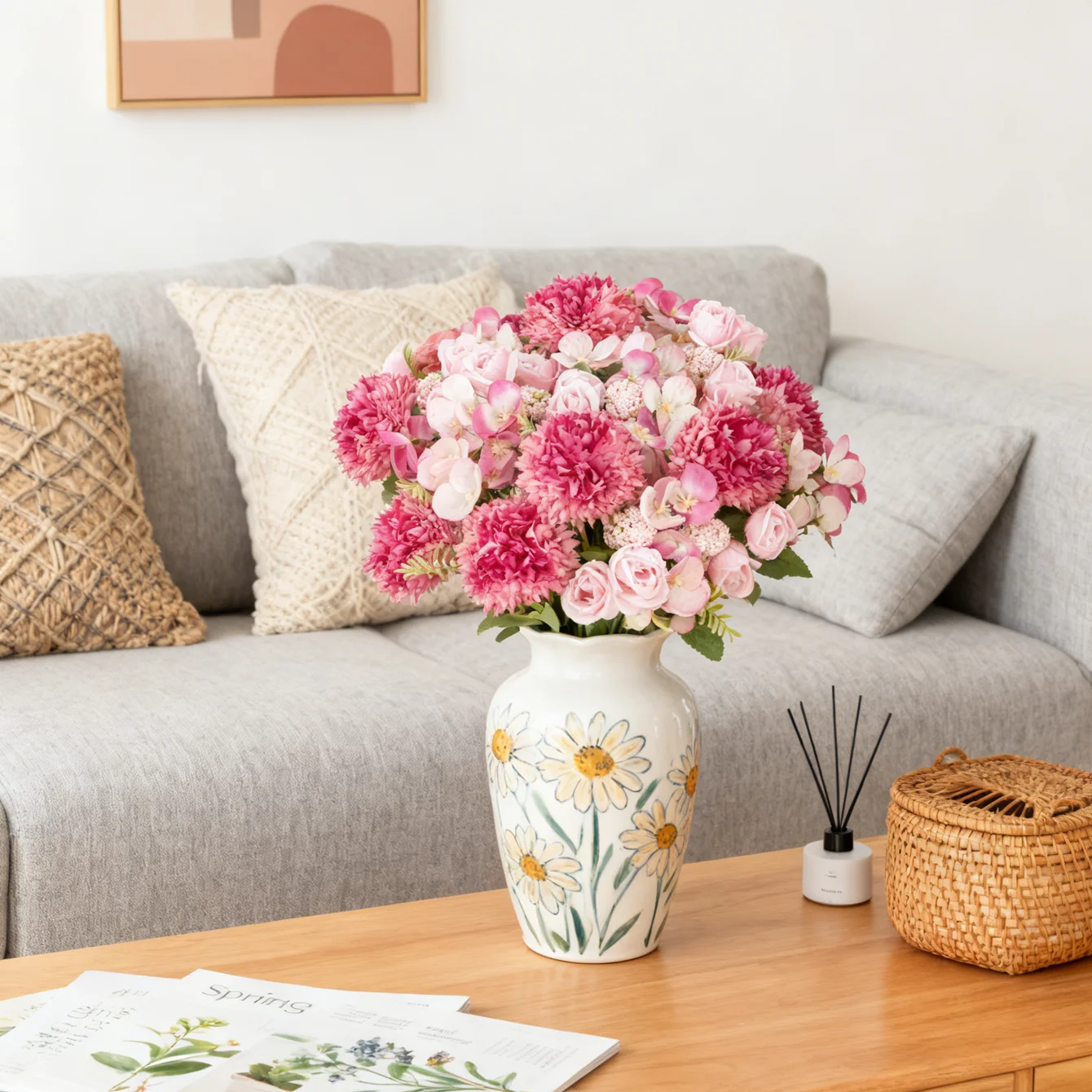 Künstliche Blumen aus Seide, Chrysanthemen, Rosen, Vasendekoration für Zuhause, Garten, Valentinstag, Hochzeit, Brautstrauß, Partygeschenk, Requisiten.