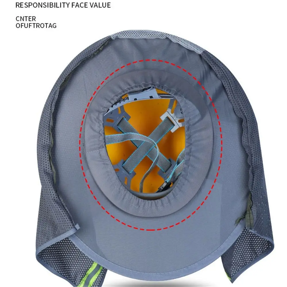 With Reflective Stripe Safety Hat Cap Visor Breathable Sun-proof Summer Sunshade Foldable Sun Visor Curtain