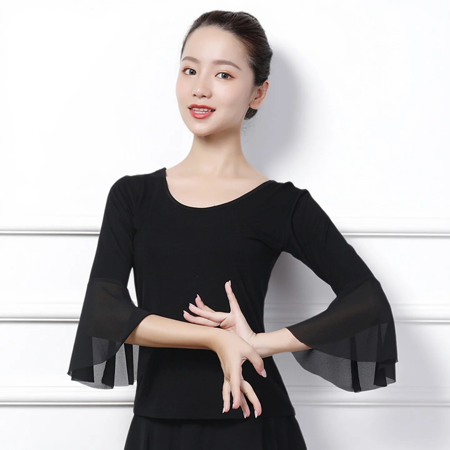 women's-square-dance-clothing-modale-sleeveless-dance-practice-suit-summer-classical-body-shape-dancing-costume-fitness-sport