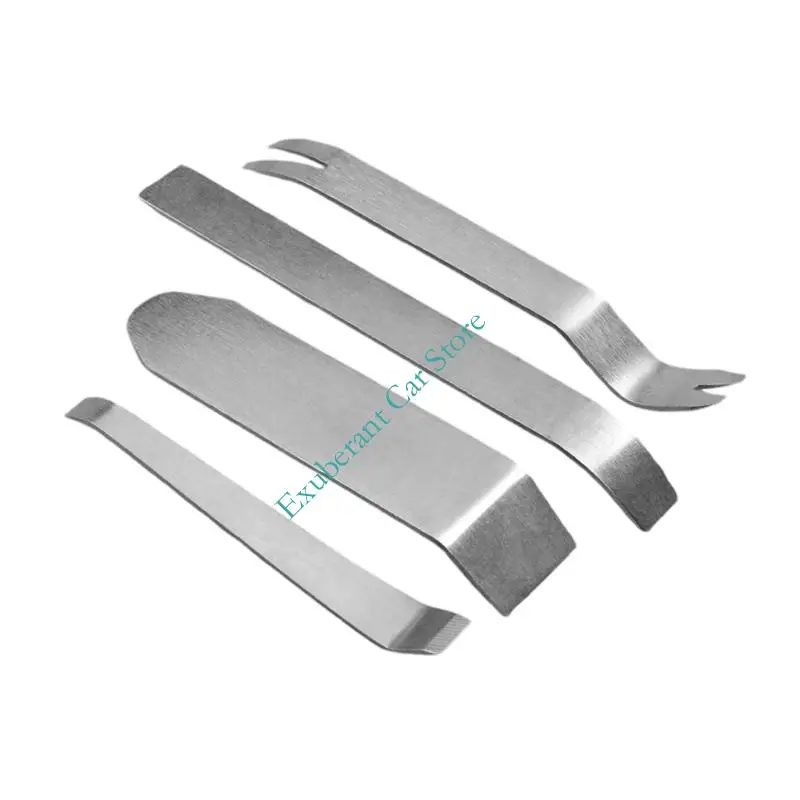 4Pcs Car Radio Removal Tools Stainless Steel Pry Bar for Speaker Panel Dismantling