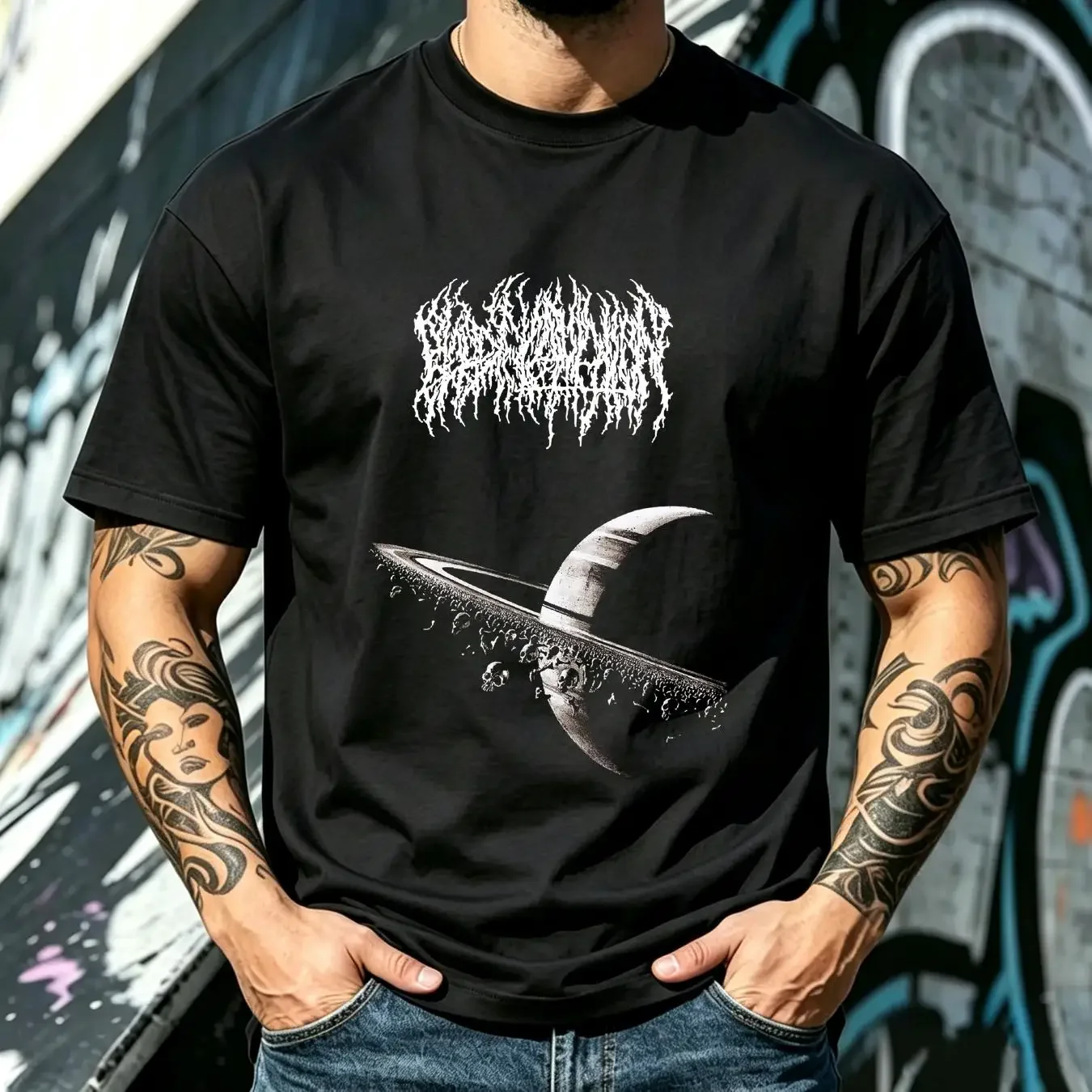 washed T Shirt NWT Blood Incantation American Psychedelic Rock Band Art Logo Size S 4XL vintage Washed graphic Slightly