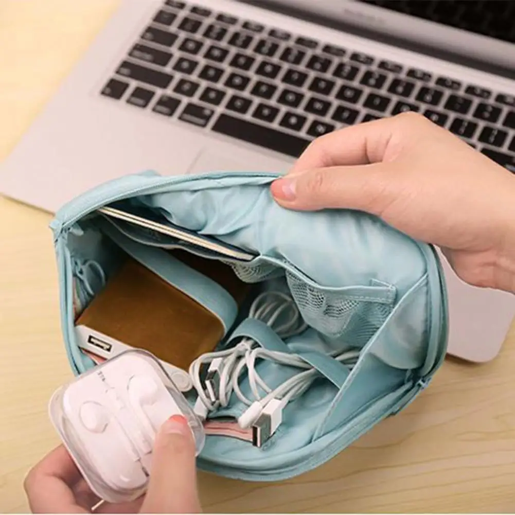 

Digital USB Electronic Organizer Gadget Case Travel Portable Waterproof USB Cable Earphones Organizer Makeup Bag Traveling