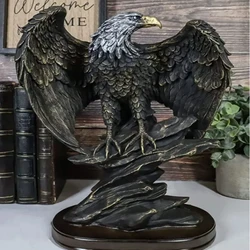 Bronze Resin Eagle Ornament Collection Decor Eagle Statue Office Decoration Sculpture Art Decoration Home Decoration