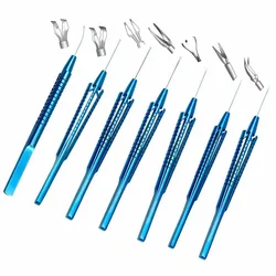 Fórceps oftálmicos de Capsulorhexis retinales, fórceps de cuerpo extraño, instrumentos de cirugía oftálmica rectos/curvos/angulados, 140mm de largo