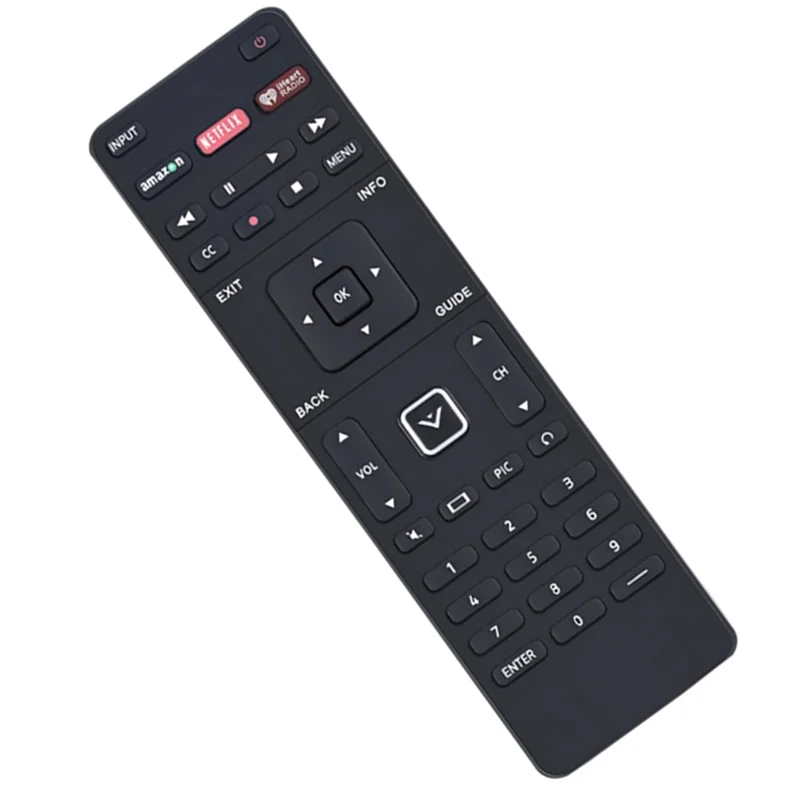 BFYL-XRT500 Doppelseitige Tastenfernbedienung, geeignet für VIZIO TV-Fernbedienung XRT500 Ersatzfernbedienung