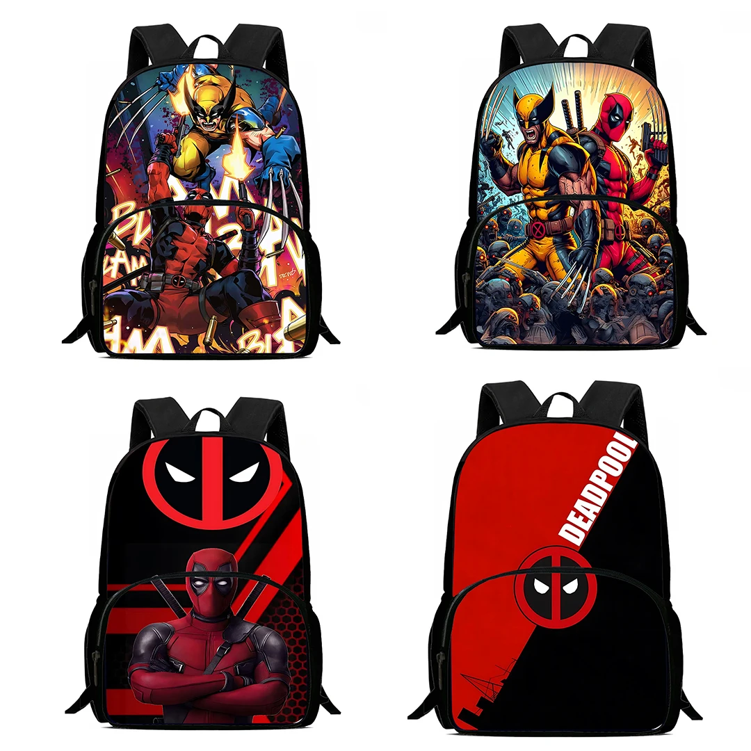 Kids Backpacks Deadpools Heroes Boys and Girls Student Birthday Gift Child School Bags Large Capacity Camping Durable Rucksack