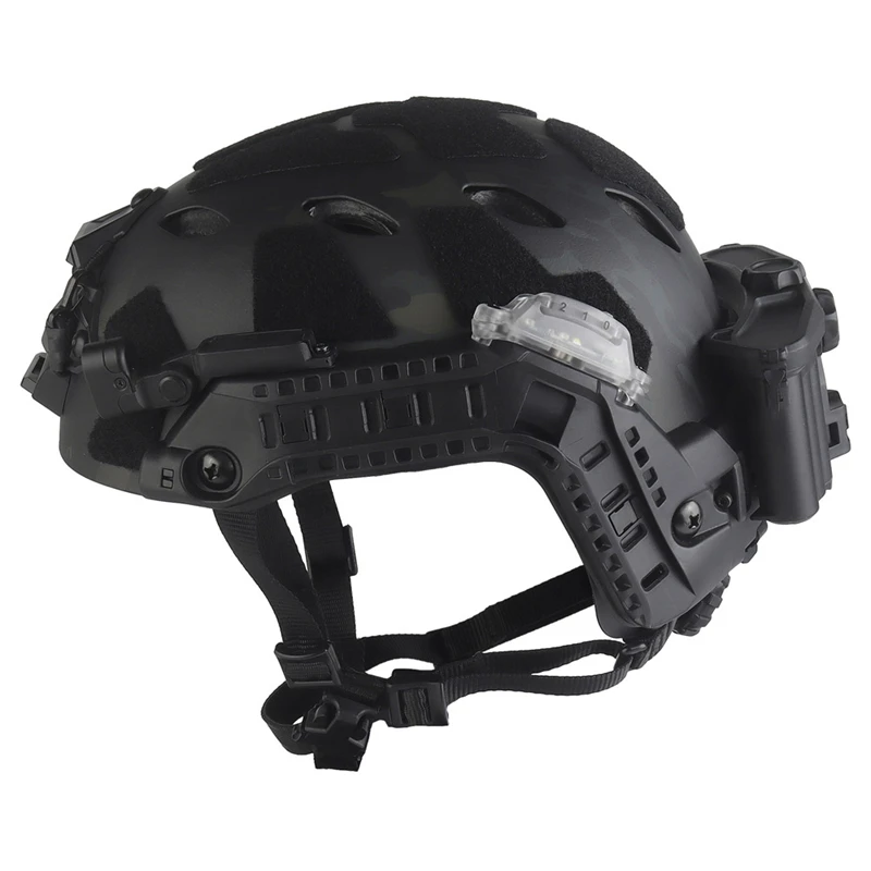 CS Shooting Helmets tactical combat Modular Integrated ARC Rail SF Helmet Set with Signal Light Hunting Airsoft Head Equipment