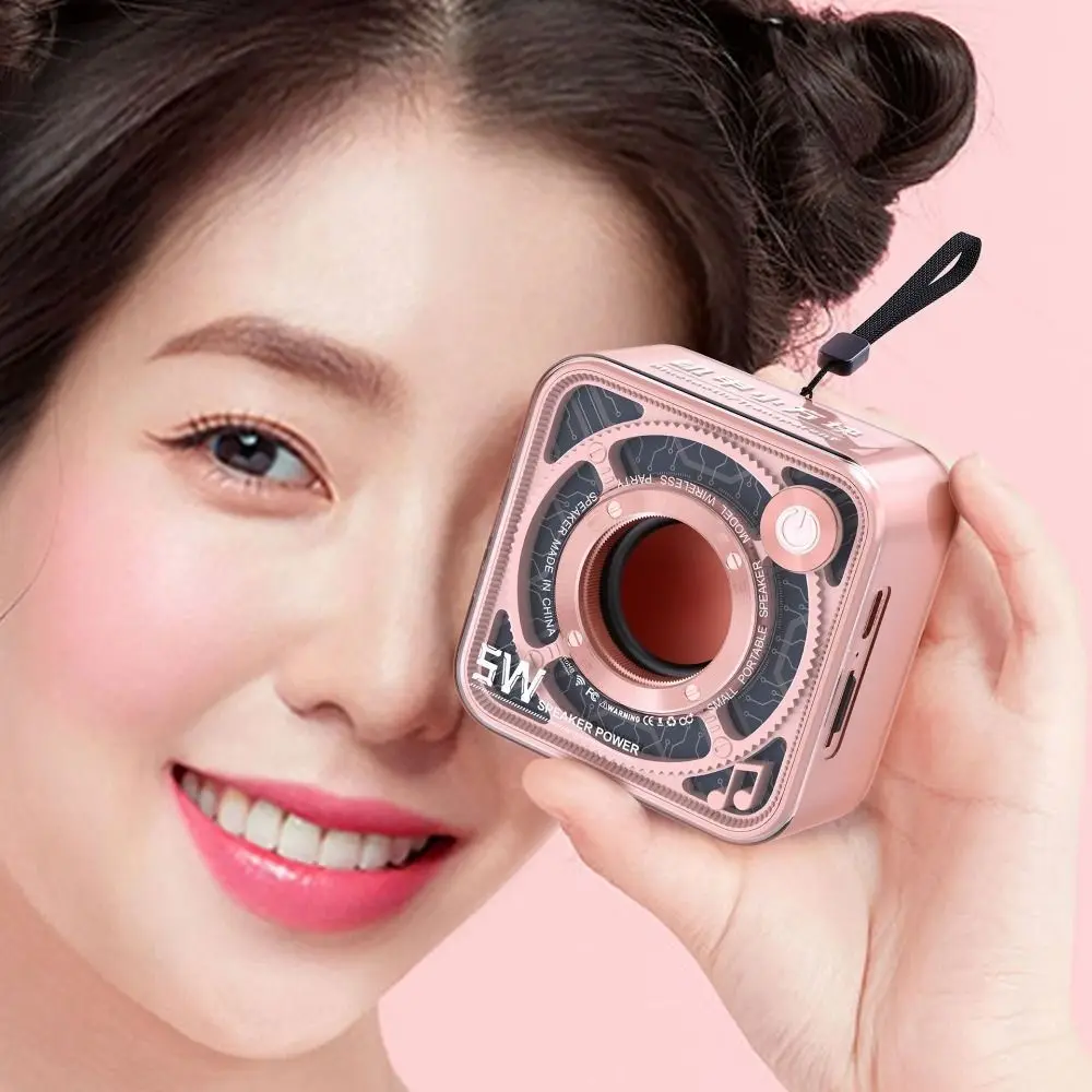 

Стерео маленький беспроводной Bluetooth-динамик 5 Вт громкоговоритель портативный сабвуфер модный мини-динамик Mecha уличный