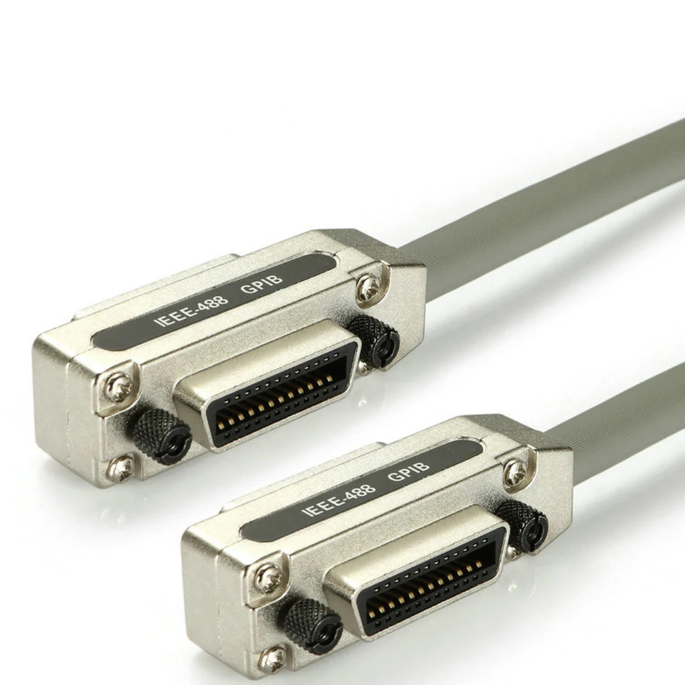 كابل GPIB محمي IEEE-488 مع موصلات GPIB قابلة للتكديس 0.5 م، 1 م، 1.5 م، 3 م، 5 م كابل سلك GPIB
