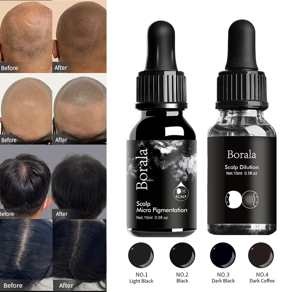 

Borala SMP Professional Scalp Micro-Textured Pigment - Semi-Permanent Hair Coloring Paste - Hairline Spray Gun Specialized Color