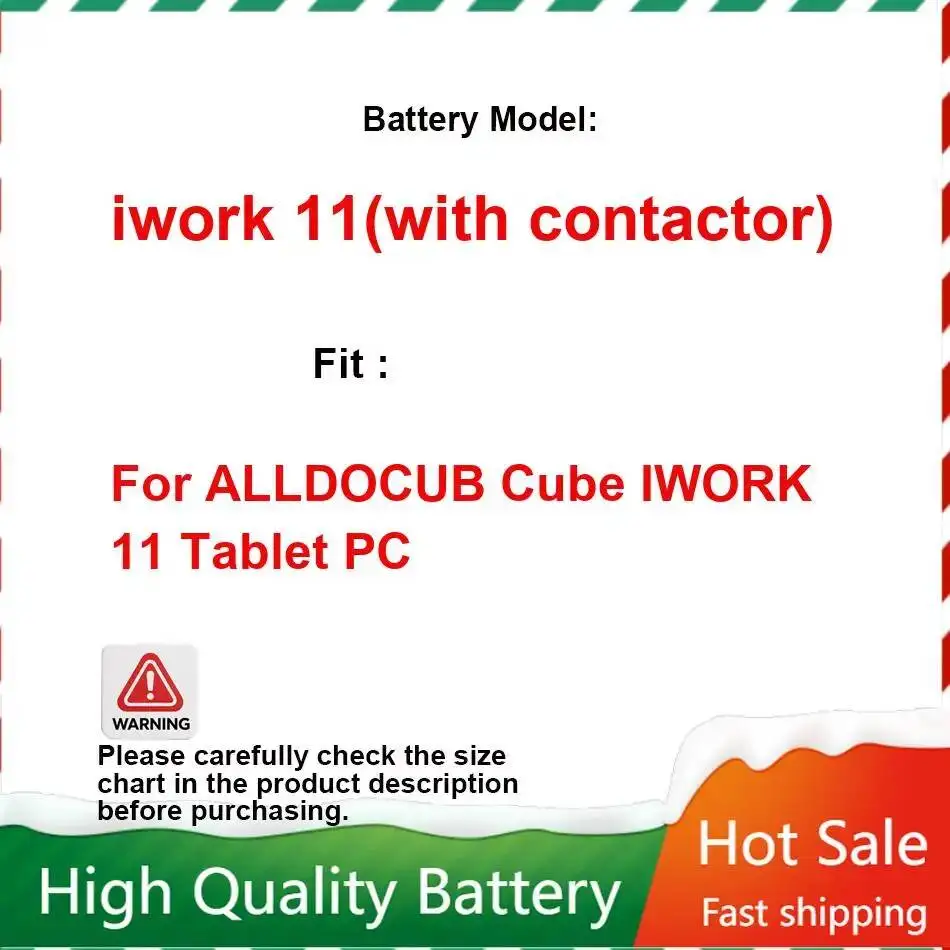 Premium Replacement Strong Compatibility 11000mAh For Alldocub Cube Iwork 11 Tablet PC 11 With Contactor Tablet Battery