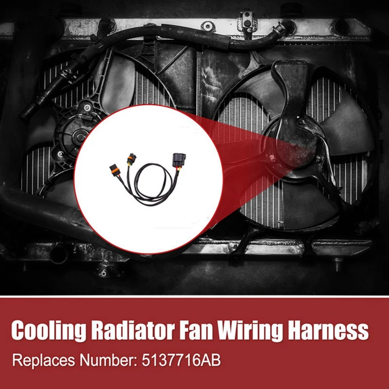 Motore ventola cablaggio motore ventola di raffreddamento motore cablaggio sostituzione 5137716AB per Dodge Charger Magnum Chrysler 300