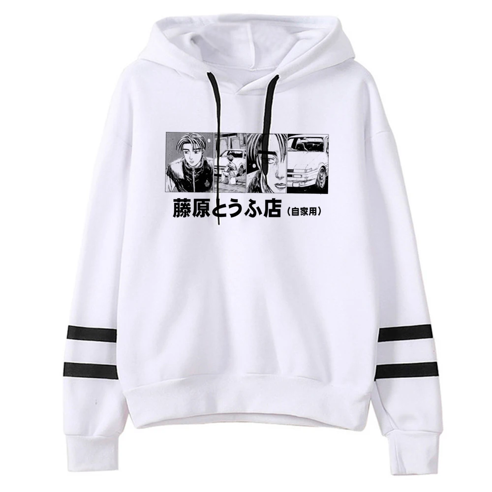 Initial d-Sudadera con capucha para mujer, ropa de calle divertida, chándal Kawaii